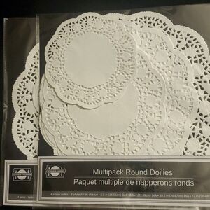 Caterer's Corner Multipack Round Doilies 32 pc per pack (2 packs included)